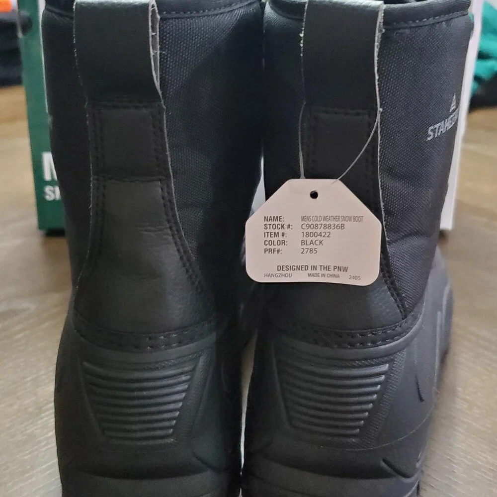 NWT Men's Staheekum black snow boots size 9